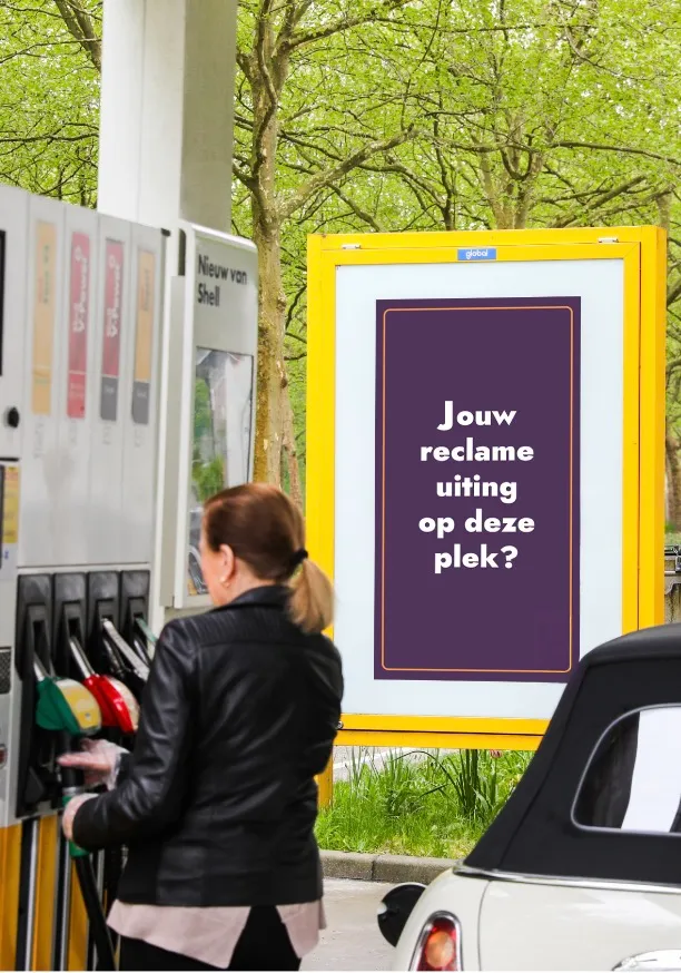 Tankstation reclame adverteren