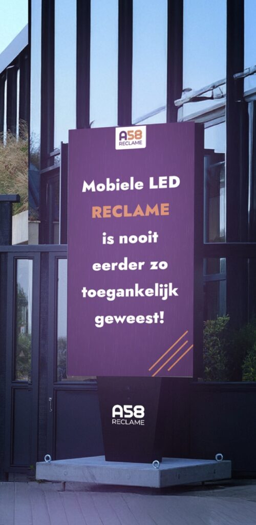 Mobiel led scherm huren zeeland - Reclame scherm in winkel